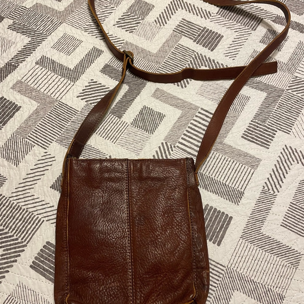 Brown Leather Crossbody Bag